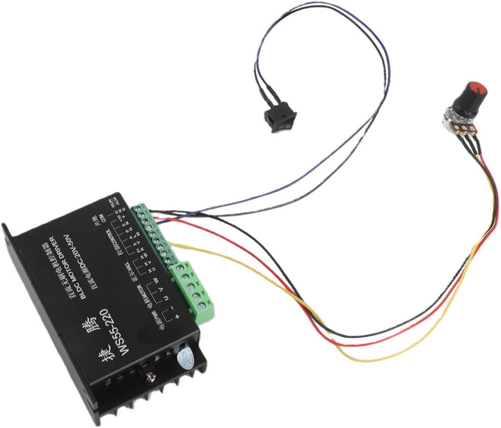 Bewinner Motortreiber Controller mit Kabel, WS55-220 Hochleistungs BLDC Motor Controller mit 3 Phase