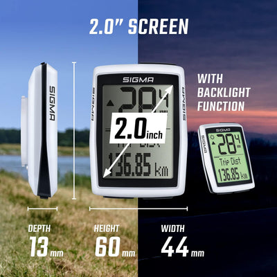 Sigma Bike Computer, Originals BC 12.0 Wireless STS w/Optional Cadence, 12 Functions, Monthly Statis