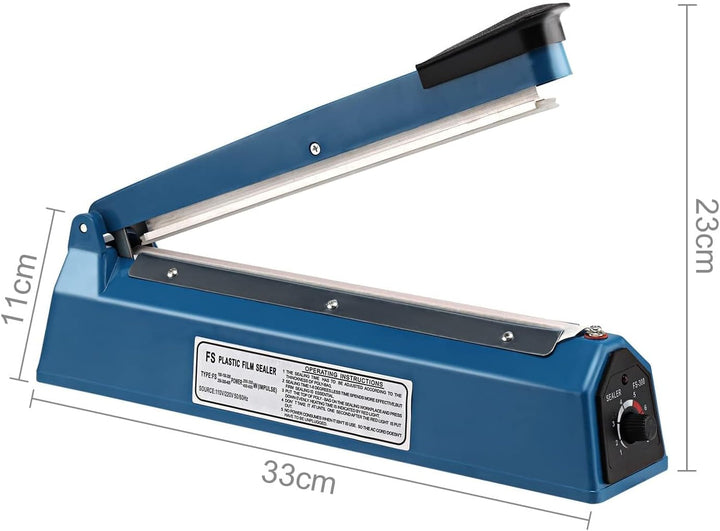 Heisssiegelgerät 300mm Beutelverschliesser Folienschweissgerät Impuls Schweissgerät Verschweisser Zu