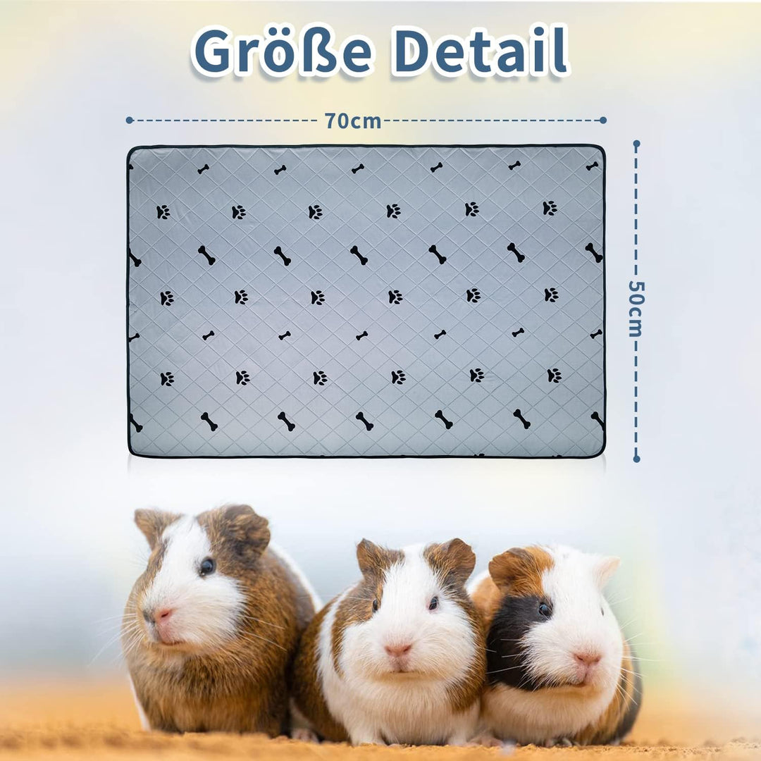 PICK FOR LIFE 2 Stück PIPI Pads für Meerschweinchen, 4-Lagen super Saugfähig Kleintier Pee Pads, Was