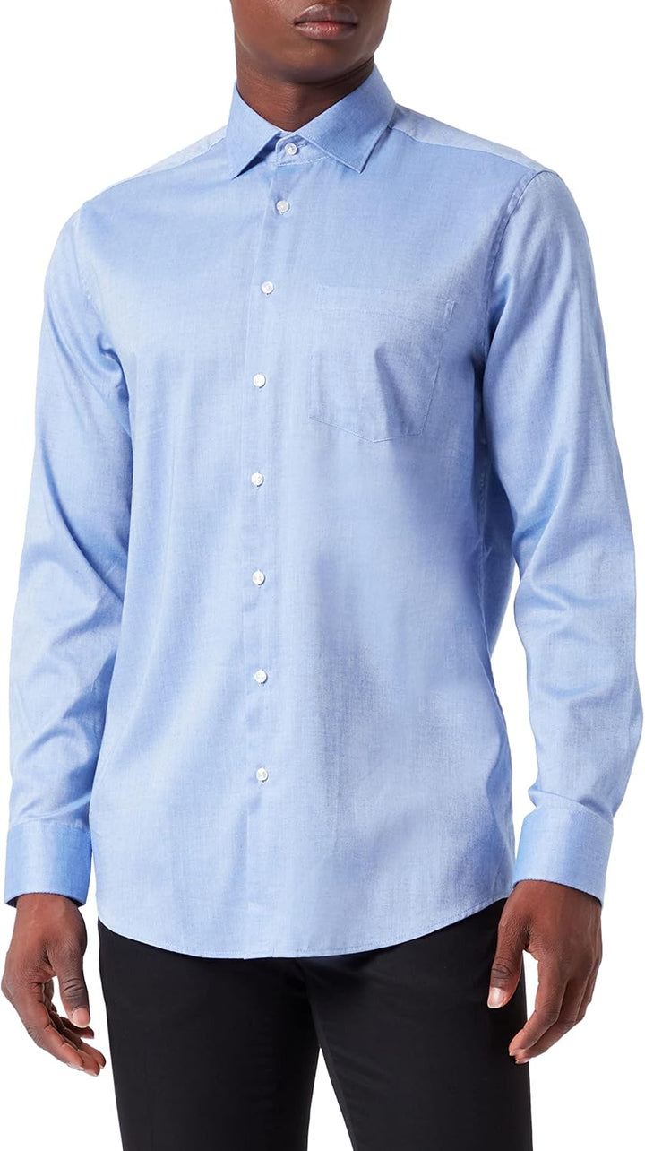 Seidensticker Herren Hemd, Hellblau