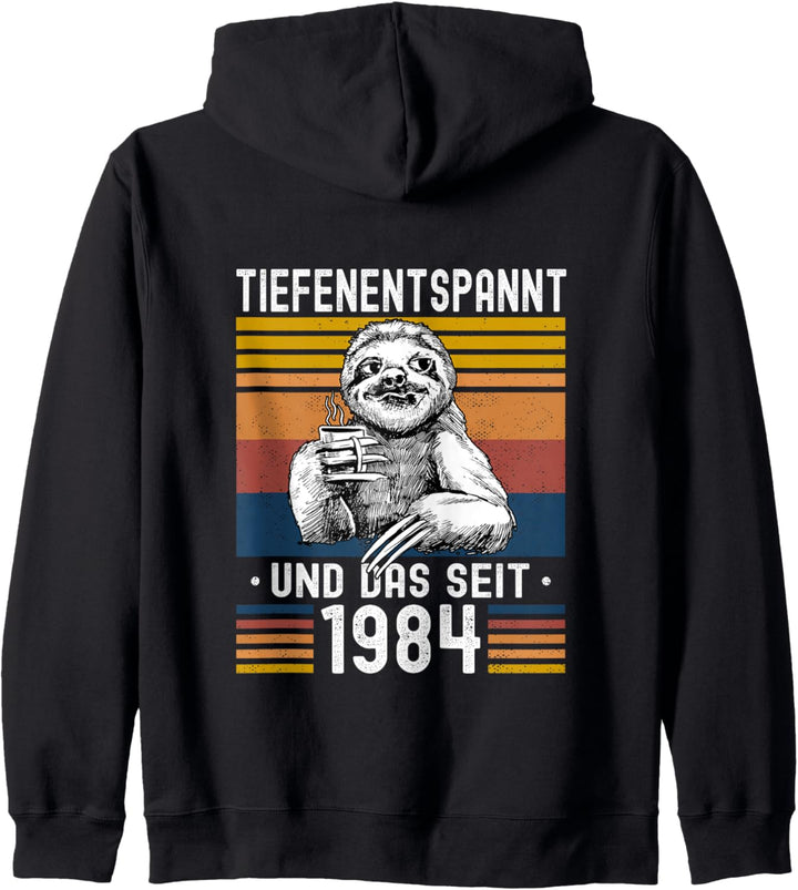 Faultier Geburtstag 1984 Geboren Jahrgang 1984 Kapuzenjacke