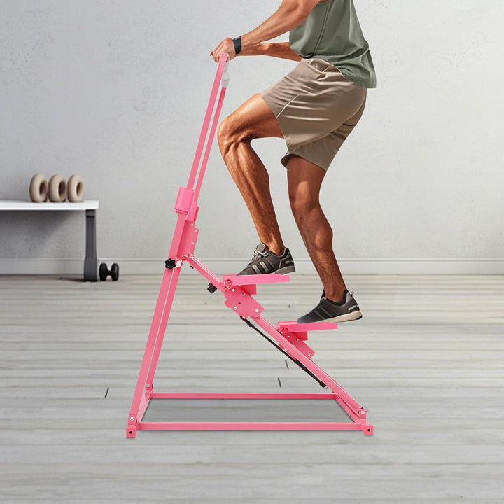 Treppensteiger Stepper für Zuhause, Klappbar Stairmaster Fitnessgerät Treppenstepper mit 3 Stufen Ei