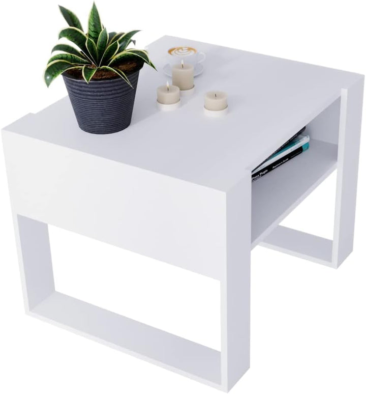 MRBLS Couchtisch – modernes rustikales Design – Wohnzimmer-Tisch Beistelltisch Kaffeetisch Sofatisch