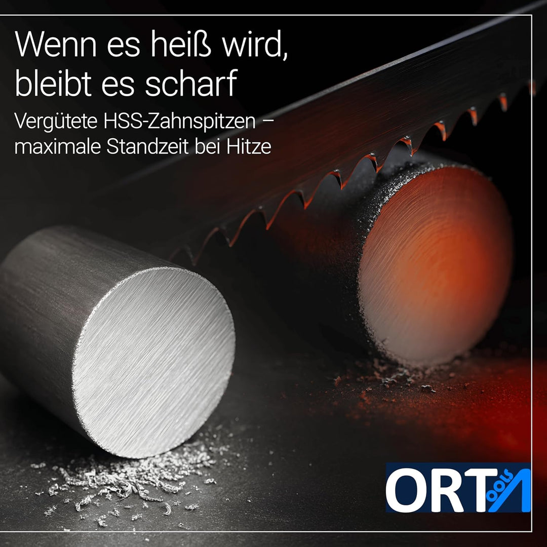 3 er Pack M42 HSS Bimetall Sägeband 1435 x 13 x 0,65 mm mit 6/10 ZpZ, Bandsägeblatt