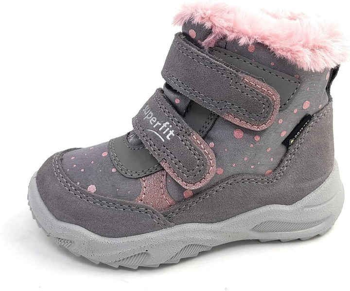 Superfit Baby - Mädchen Glacier Stiefel Gore-tex 1-009226Schneestiefel 20 EU Weit Grau Rosa 2500, 20