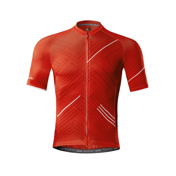 Santic Radtrikot Herren Kurzarm Fahrradtrikot Herren Fahrradshirt Radshirt Kurzarm Sommer mit Tasche