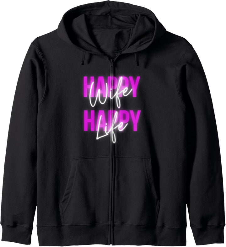 Happy Wife Happy Life Für Gute Ehemänner Hochzeitsgeschenk Kapuzenjacke