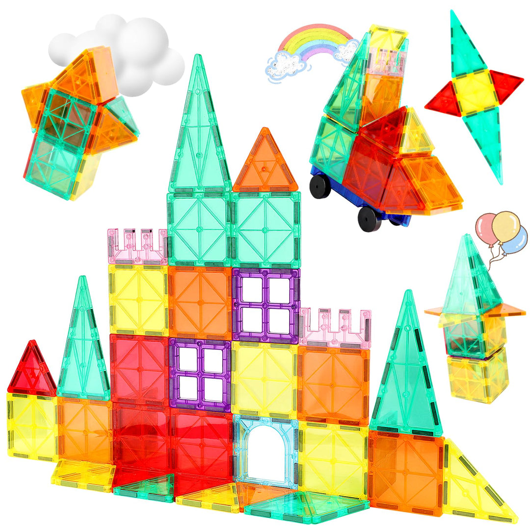 mysoler Magnetische Bausteine Magnetbausteine 47 Magnetische Fliesen STEM Kinderspielzeug Magnet Sen