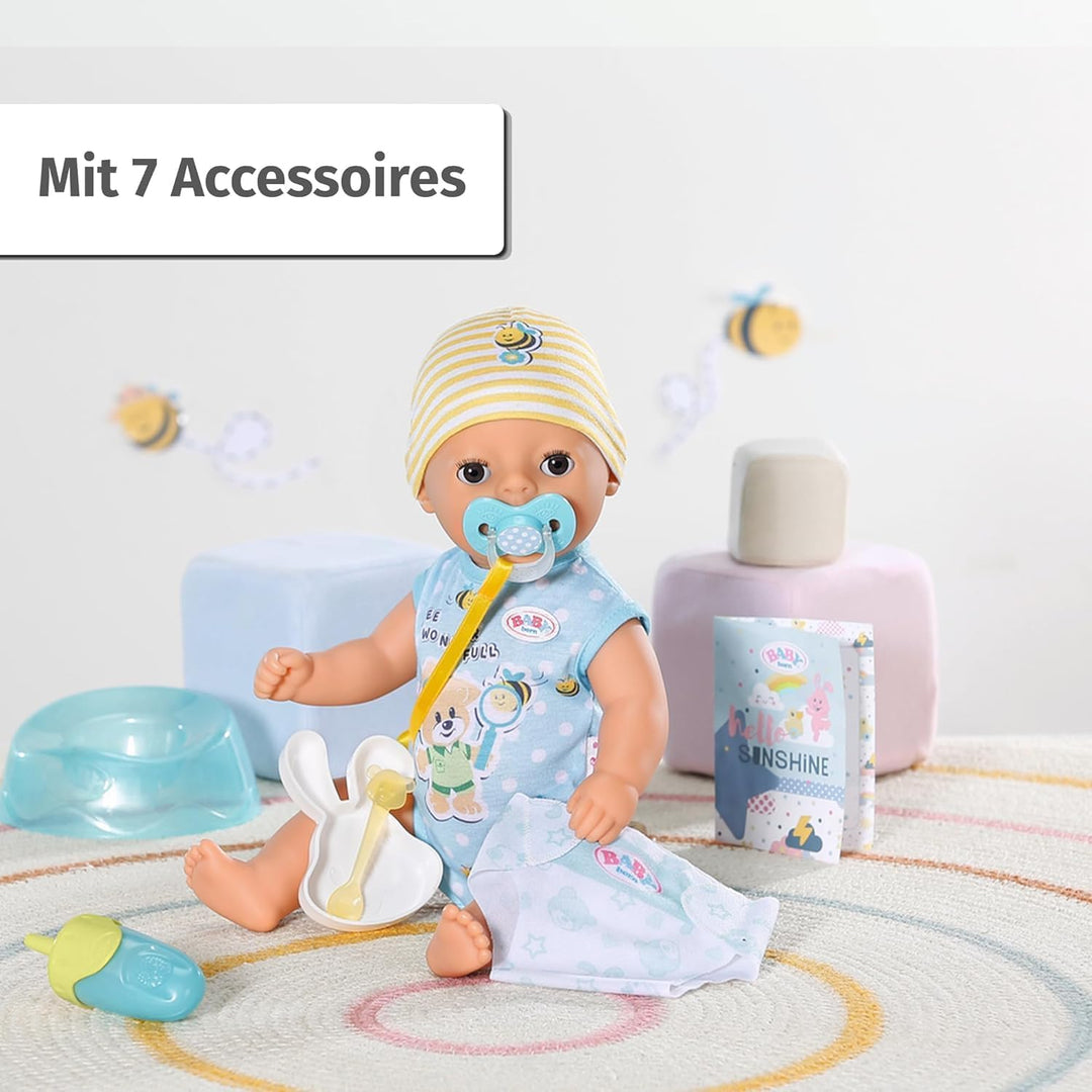 BABY born Lukas (Little Baby Boy) - 36 cm grosse Babypuppe - 7 Funktionen inkl. Accessoires & Stramp