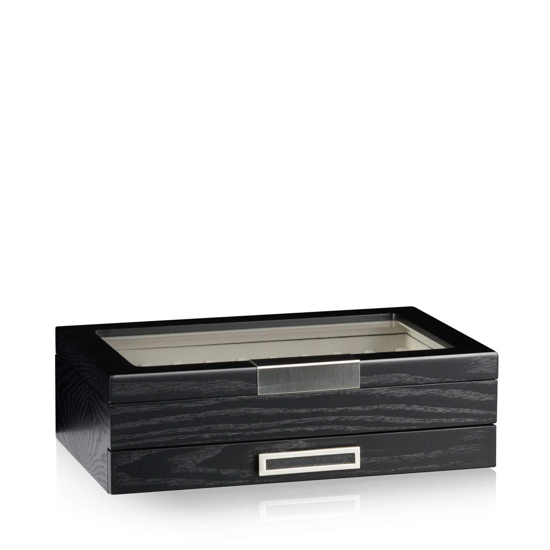 HEISSE & SÖHNE SEIT 1976® Schreibgeräte Box/Aufbewahrung/Vitrine Monteray Esche Furnier in Schwarz f