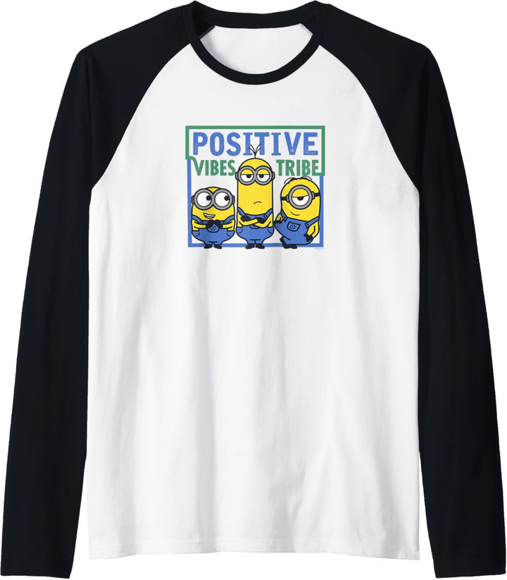 Minions Positive Vibes Tribe Group Shot Raglan