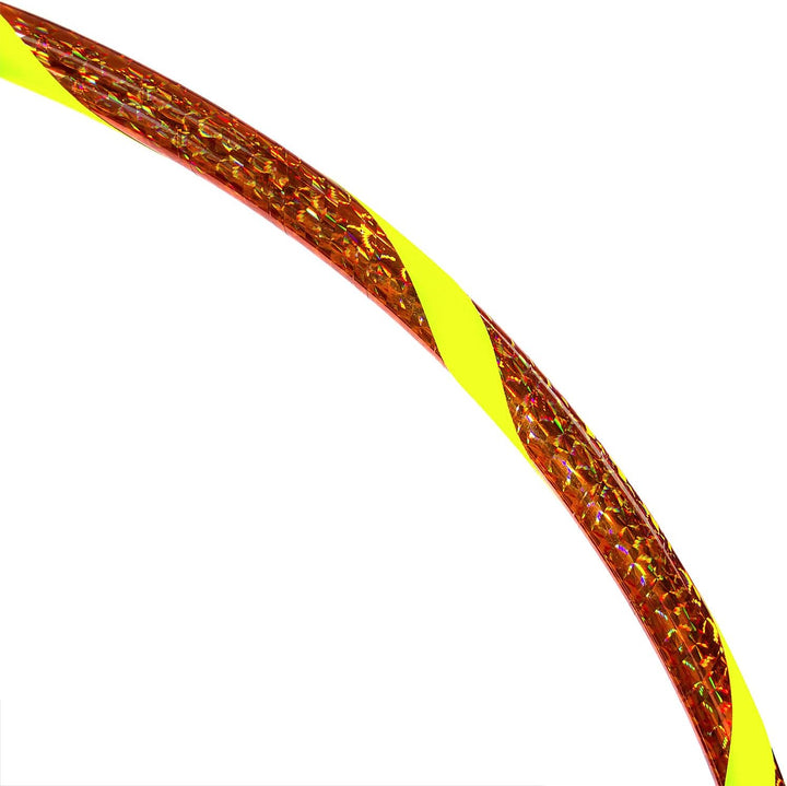 Funny Kinder Hula Hoop Reifen mit Hologramm-Muster Ø70cm Hologramm-Orange-Gelb, Ø70cm Hologramm-Oran