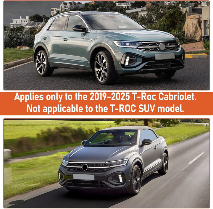 wasserdichte Autoabdeckung Kompatibel mit VW T-ROC Cabriole 2019-2025, 6 Schichten Outdoor Full Car