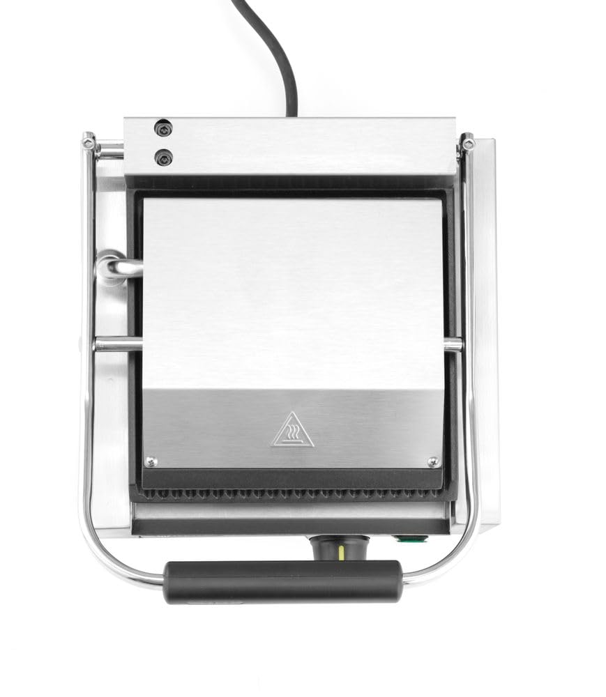HENDI Kontaktgrill, Einzelversion, Elektrogrill, Tischgrill, Sandwichtoaster, Regelbar bis max. 300°