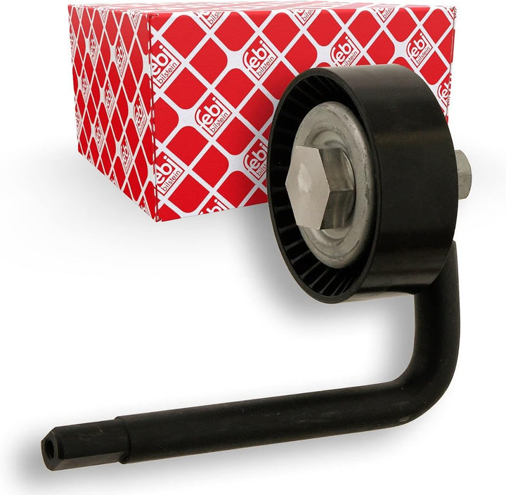 febi bilstein 30116 Spannrolle mit Halter, für Keilrippenriemen , 1 Stück
