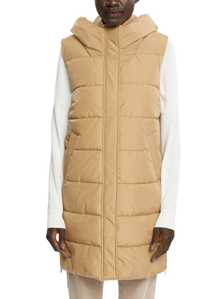 ESPRIT Damen Weste L 250/KHAKI BEIGE, L 250/KHAKI BEIGE