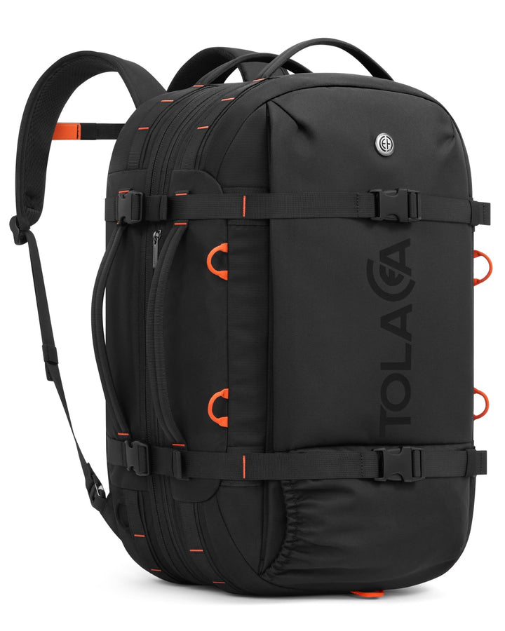 Tolaccea Reiserucksack, Handgepäck Rucksack Flugzeug, TSA-Freundlicher Laptop Rucksack 15,6 Zoll, Er