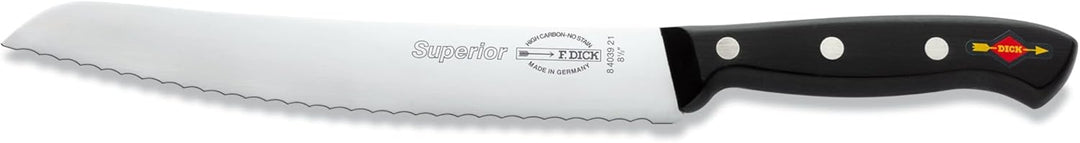 F. DICK Brotmesser, Sägemesser, Superior (Messer mit Klinge 21 cm, X55CrMo14 Stahl, nichtrostend, 56