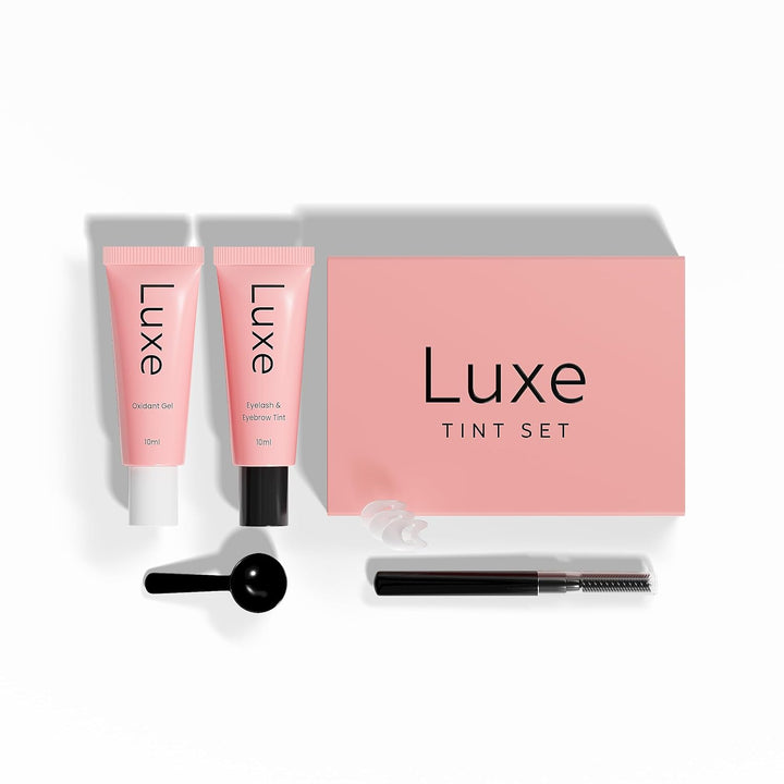 Luxe Cosmetics -New Version 2025 Black Color Set for Lashes and Brows - Long Lasting Temporary Color