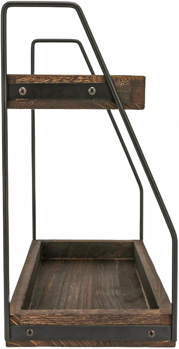 XUDREZ Kaffee Organizer, 2-stöckig Kaffeebar Zubehör Organizer Holz kaffeestation tassenregal, Küche