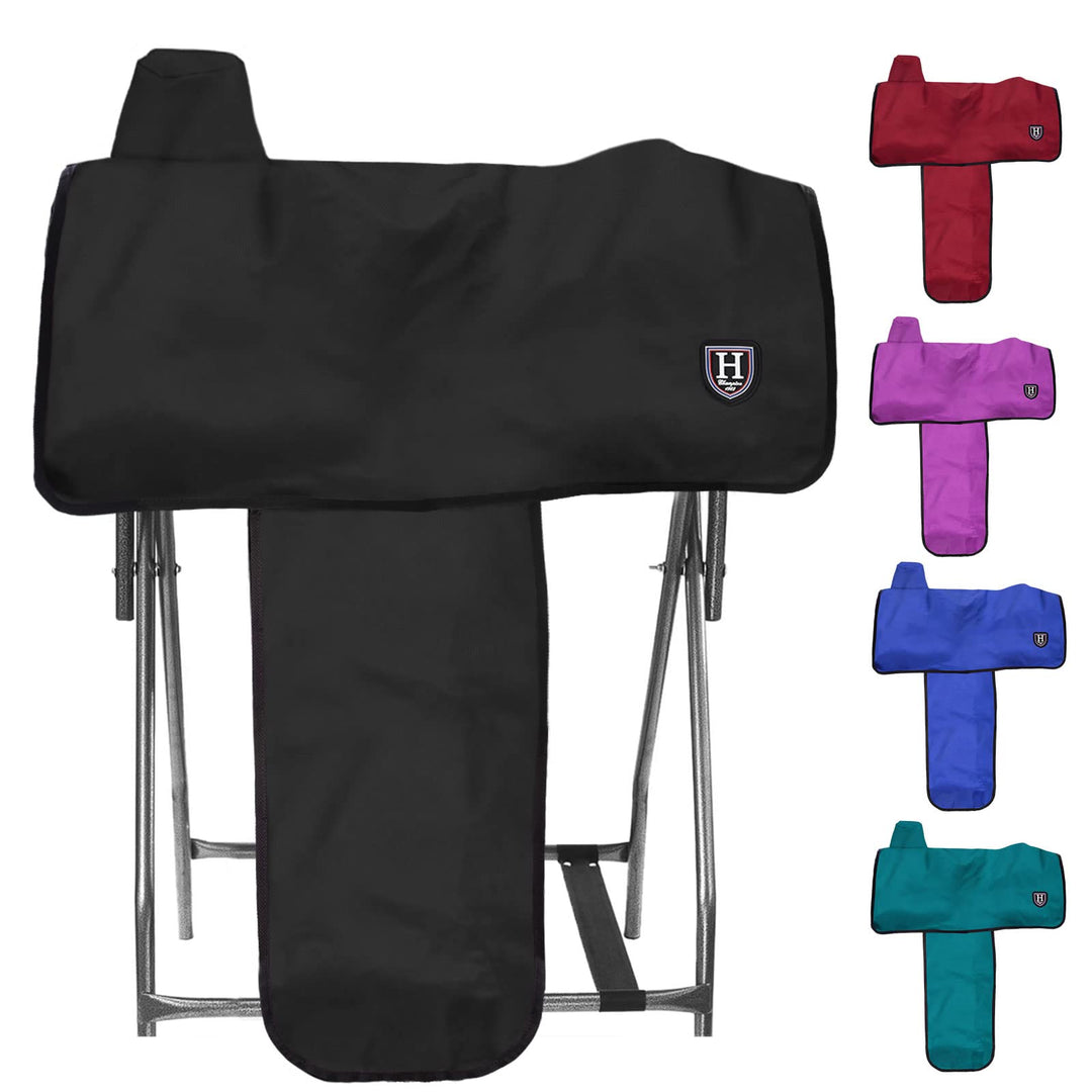Harrison Howard Westernsattelbezug, wasserdicht, 600 Denier, Schwarz, schwarz