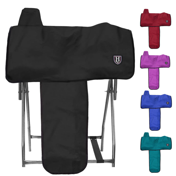 Harrison Howard Westernsattelbezug, wasserdicht, 600 Denier, Schwarz, schwarz