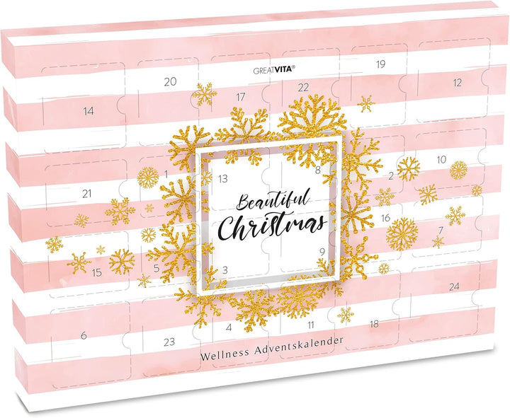 Adventskalender Frauen Wellness 2022 Edition, Neuer Inhalt - mit Naturkosmetik, Duftware und Deko, E