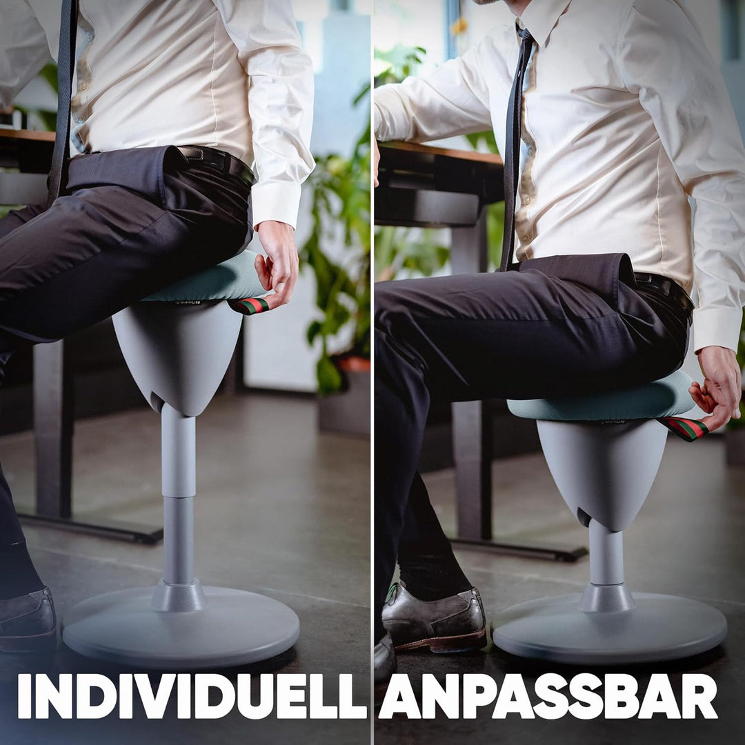 SteinLife Cone Bürohocker Ergonomisch [TESTSIEGER] Sitzhocker Höhenverstellbar [48-68cm] Ergonomisch