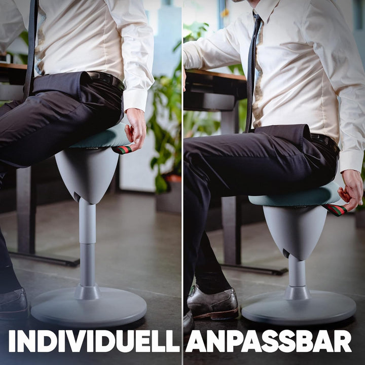 SteinLife Cone Bürohocker Ergonomisch [TESTSIEGER] Sitzhocker Höhenverstellbar [48-68cm] Ergonomisch