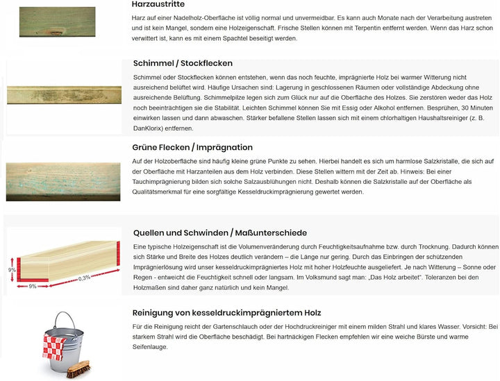 Gartenwelt Riegelsberger Pfahl Ø 4,6 cm Länge 150 cm 2 Stück Holzpfahl Kiefer imprägniert Kiefernhol