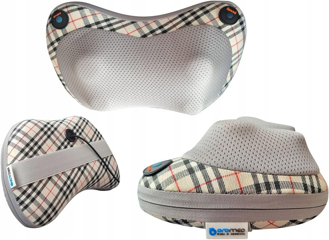 Oromed ORO-PILLOW Masseur Dos, Ventre, Ceinture, HIPS, Jambes, Cou, Épaules Beige, Noir