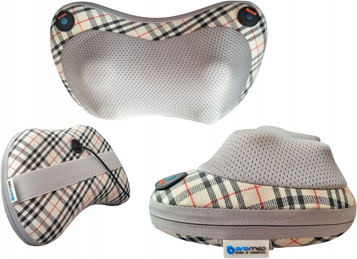 Oromed ORO-PILLOW Masseur Dos, Ventre, Ceinture, HIPS, Jambes, Cou, Épaules Beige, Noir