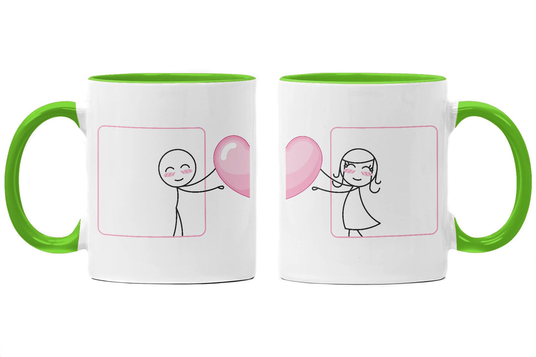 Trendation - Fernbeziehung Geschenke Tassen Set Partner Liebe Geschenk für Freundin Freund Liebesges