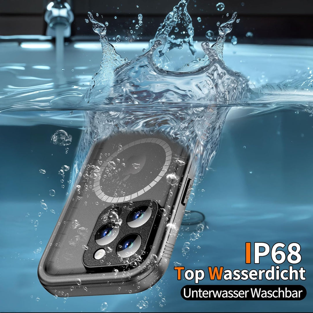 Cozycase Magnetisch Hülle für iPhone 15 Pro wasserdichte 360 Grad Panzerhülle Outdoor [Kompatibel mi