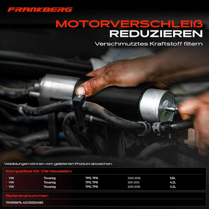 Frankberg Kraftstofffilter Kraftstoff-Fördereinheit für T-o-u-a-r-e-g 7P5 V6 3.0L V8 4.2L 2010-2018