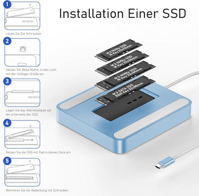 PULWTOP USB C HUB Für iMac 24-Zoll 2021/2023,7 In 1 USB-Hub Für iMac M1/M3,iMac Zubehör Mit USB C 10