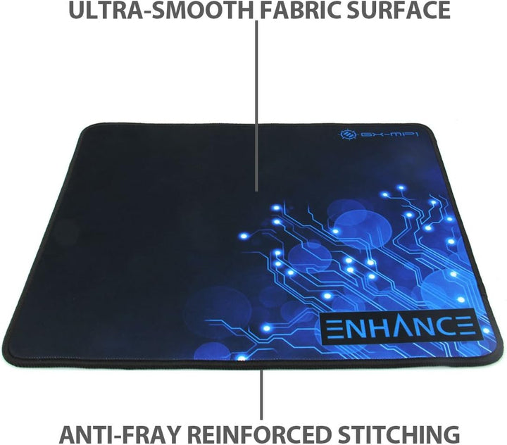 Enhance Grosses Gaming-Mauspad XL - Grosse Mausmatte, Anti-Fray-Nähte, rutschfeste Gummibasis, hochp