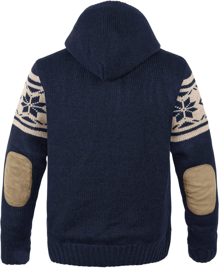 bw-online-shop Norweger Strickjacke Taylor mit Fell 5XL Navy, 5XL Navy
