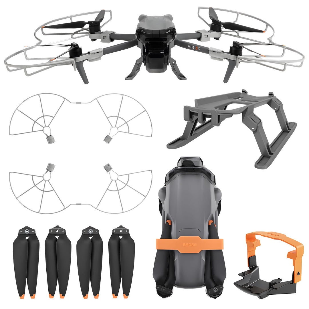 Air 3S Propeller – mit Blattschutz Propellerhalter Propeller Fixierer Faltbaren Landefüsse Fahrwerk
