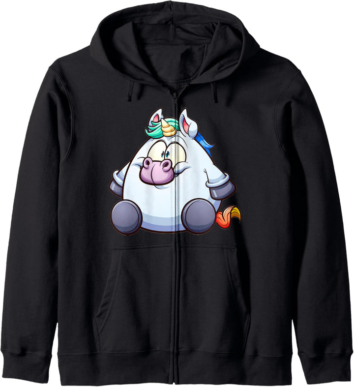 Einhorn Mollig übergewichtig Kapuzenjacke