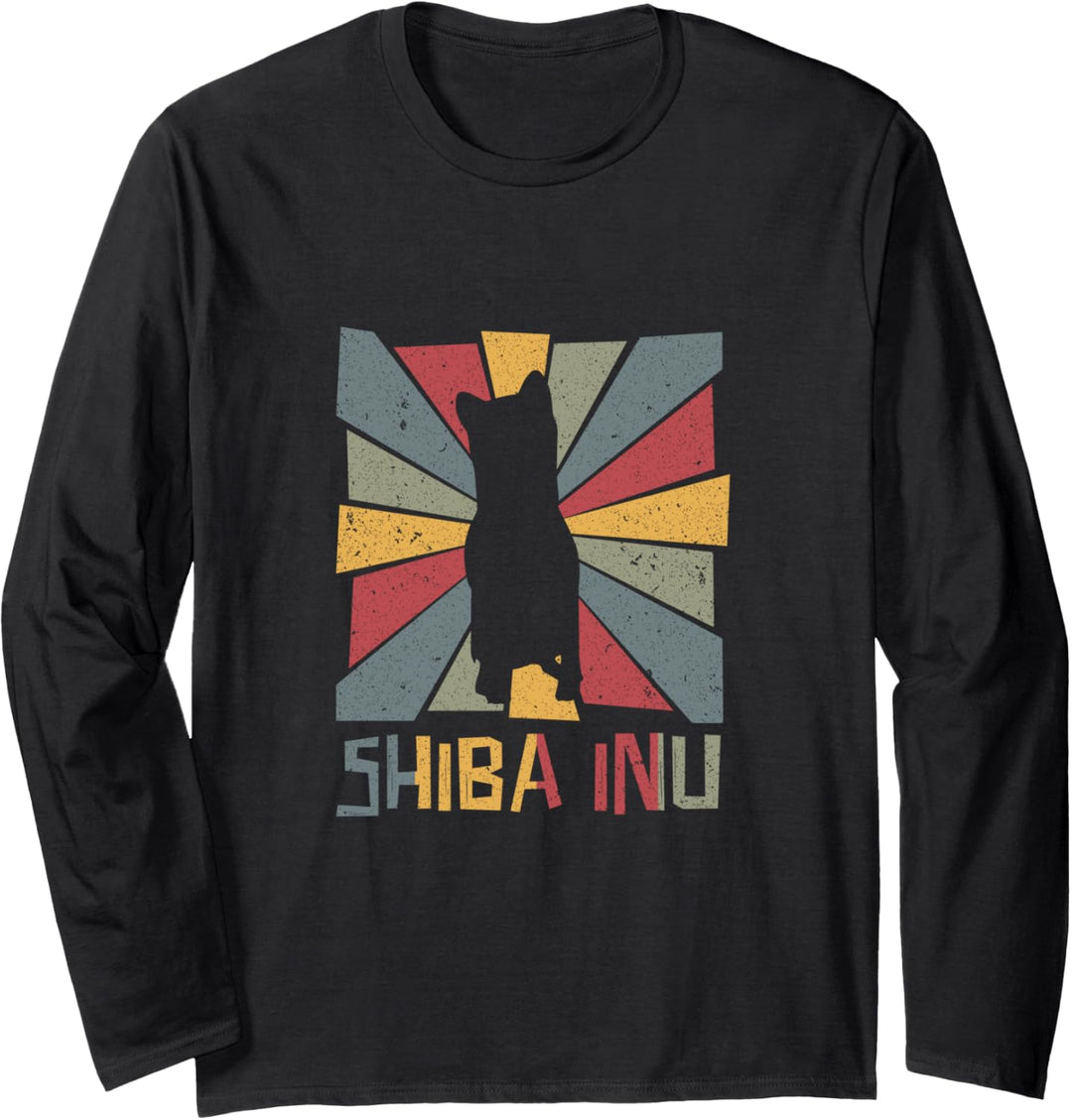 Shiba Inu Vintage Hund Hunde Pfote Shiba Inu Zubehör Langarmshirt