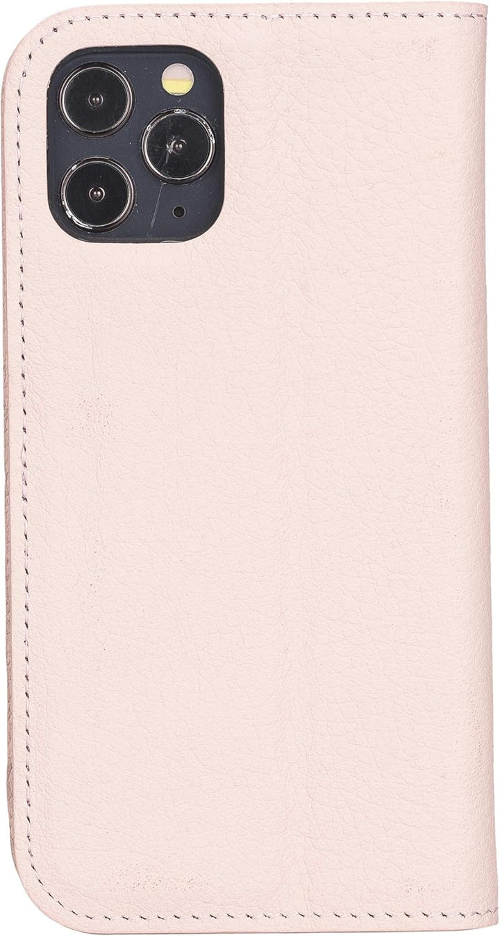 Solo Pelle aufklappbare Lederhülle kompatibel für iPhone 12 I 12 Pro in 6.1 Zoll inkl. 1 Kartenfach