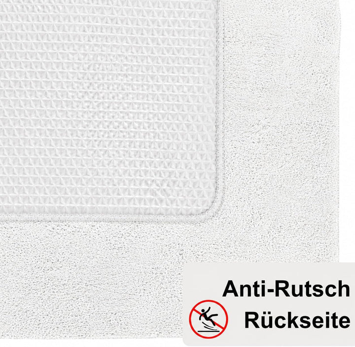 Brandsseller Badezimmerteppich 70x120 cm Badvorleger Badematte Badteppich rechteckig Chenille rutsch