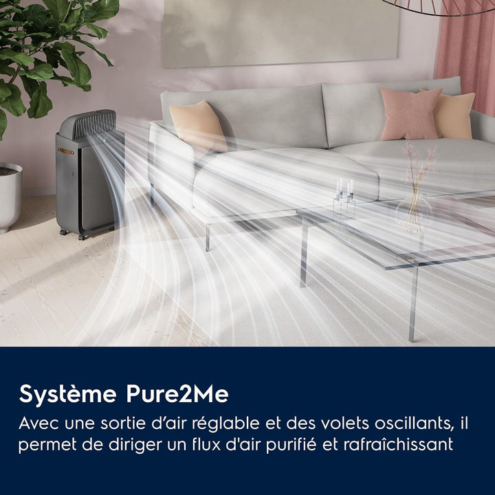 Electrolux EPU72771DG Luftreiniger Pure Multi 700 2 in 1 mit Lüfter, angeschlossen, 5 Phasen Filter,