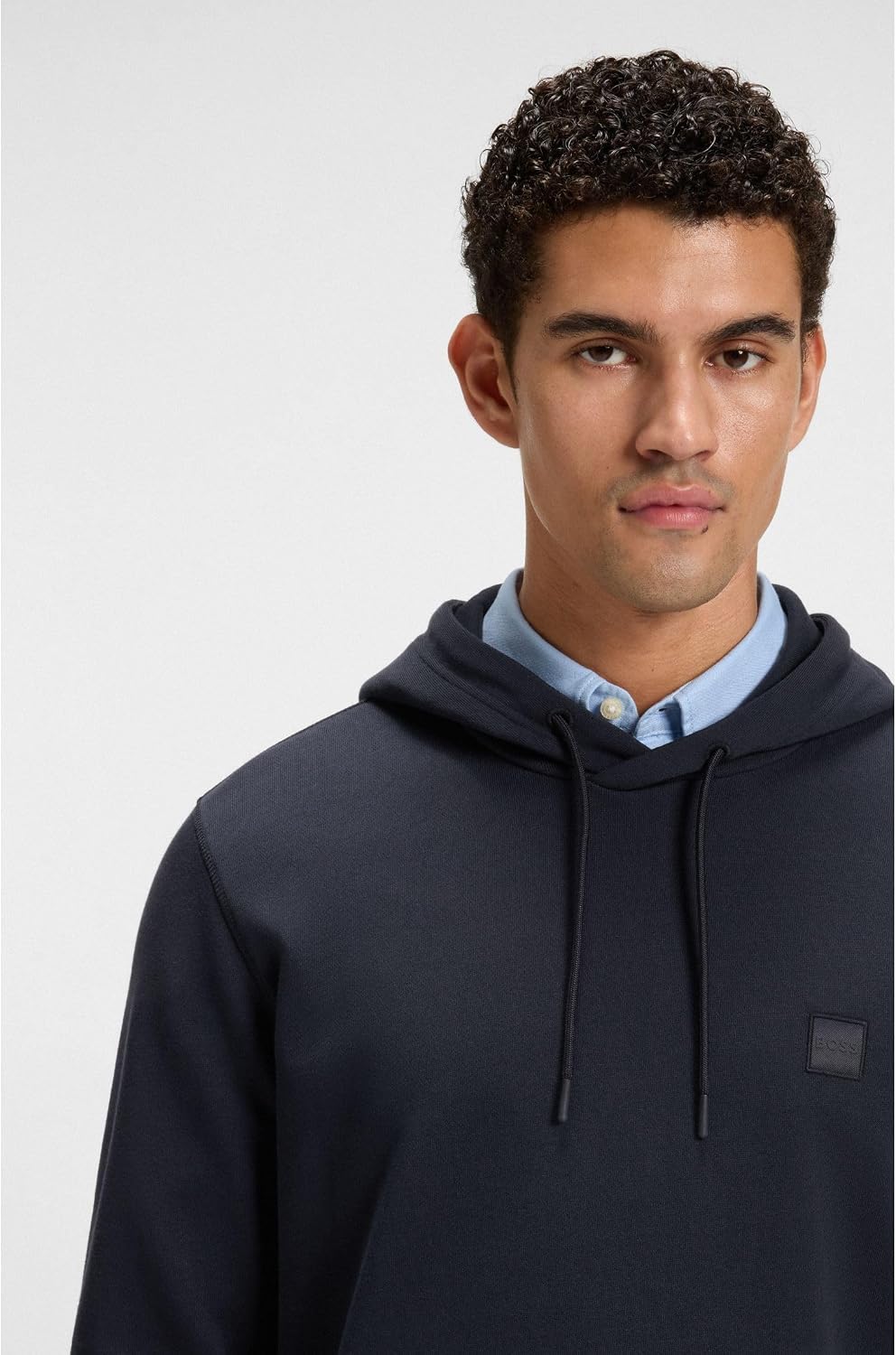 BOSS Herren Wetalk Hoodie aus Baumwoll-Terry mit Logo-Aufnäher S Dark Blue404, S Dark Blue404
