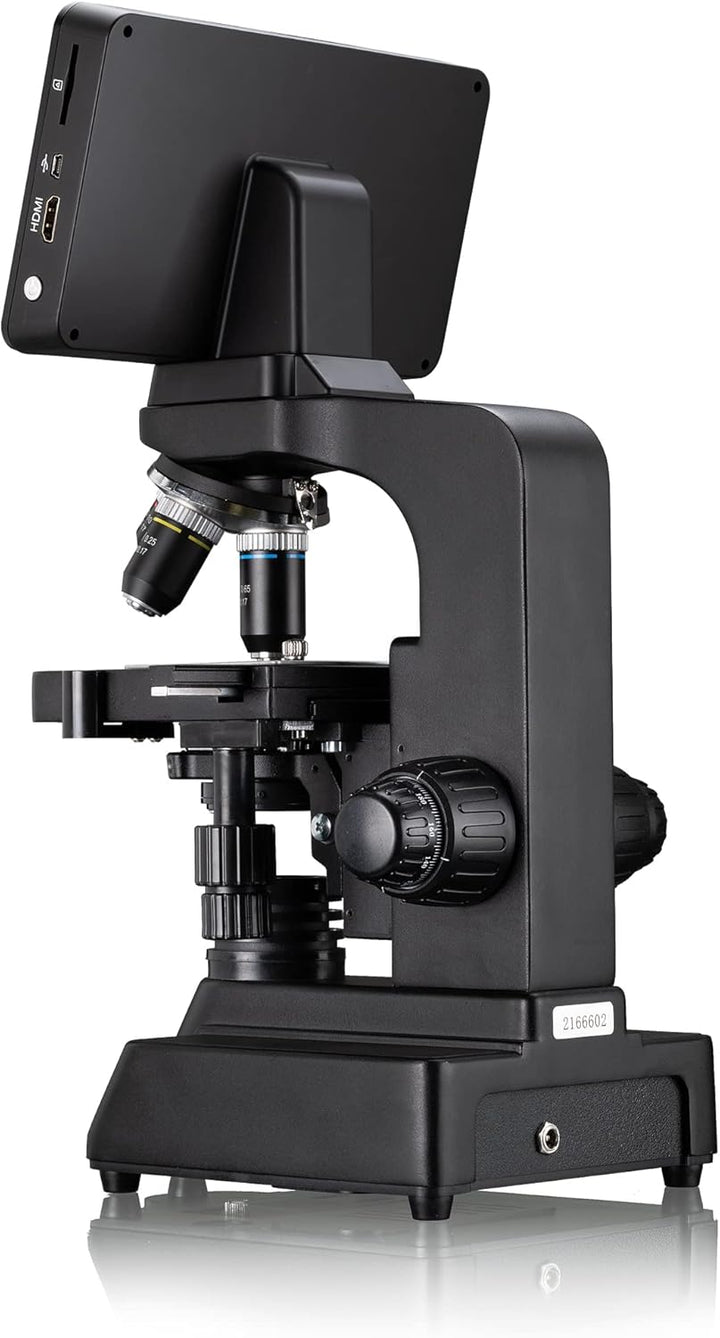 Bresser LCD-Mikroskop Researcher mit Touch-Display für 44–700-fache Vergrösserung, Kondensor, Kreuzt