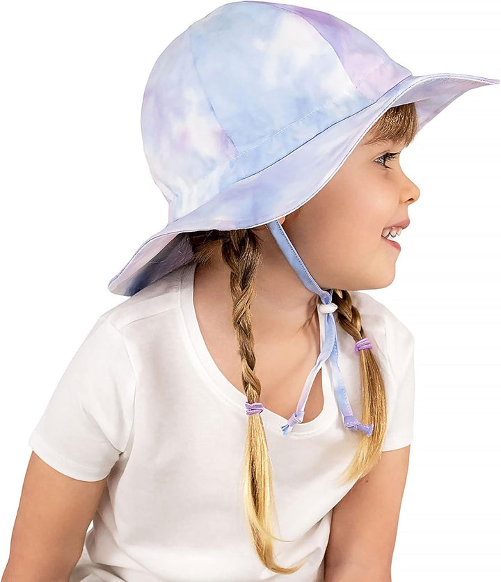 Jan & Jul Grow-with-Me Baumwoll-Flapper Sonnenhut für Babys und Kinder 6-24 Monate Cotton Candy Tie-