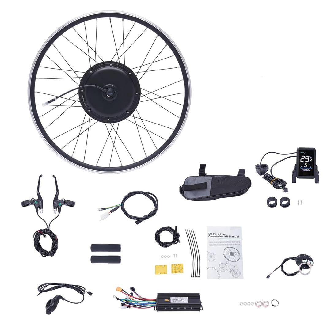 WSIKGHU Ebike Umbausatz Motor für Fahrrad 1000W 48V E-Bike Umrüstkit Vorder-/Hinterrad E-Bike Antrie