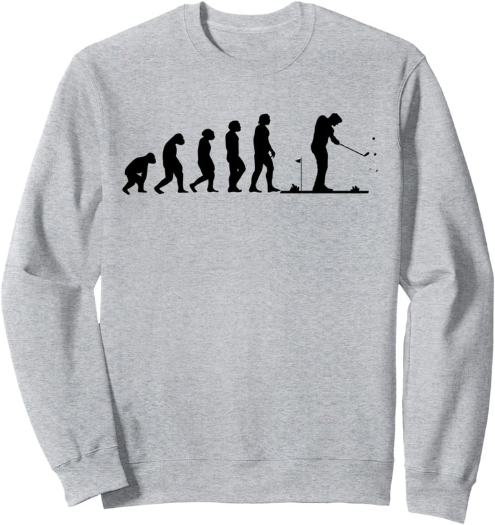 Golf Evolution Golfer Golfspieler Golfplatz Spielen Geschenk Sweatshirt
